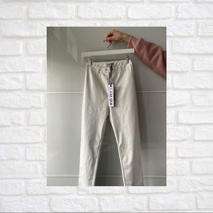 I.AM.GIA FAUX LEATHER WHITE PANTS